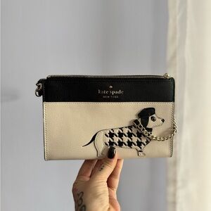 Claude Dachshund wristlet clutch